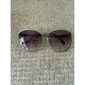 Vintage RARE Roc Teal Round Green Gradient Lens Sunglasses Frames Taiwan